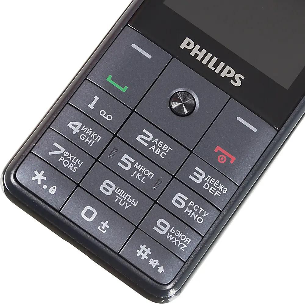 Характеристики Сотовый телефон Philips Xenium E169, серый (1148571)  смотреть в СИТИЛИНК