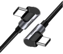Изображение товара Кабель USB Type-C UGREEN US323 1м угловой в оплетке 3А черный
