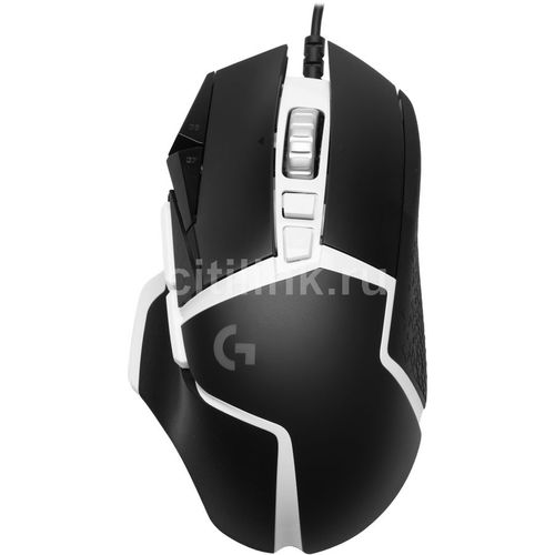 Мышь проводная Logitech G502 SE Hero, игровая, лазерная, USB, 16000dpi, черный и белый [910-005732]