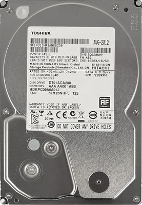 Жесткий диск Toshiba DT01ACA200,  2ТБ,  HDD,  SATA III,  3.5"