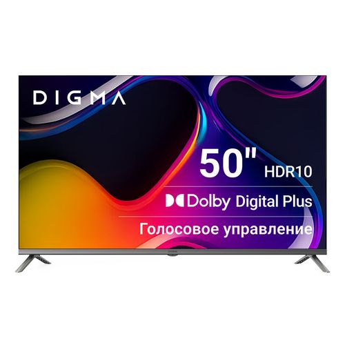 50" Телевизор Digma DM-LED50UBB41 4K Ultra HD, СМАРТ ТВ, Android, темно-серебристый
