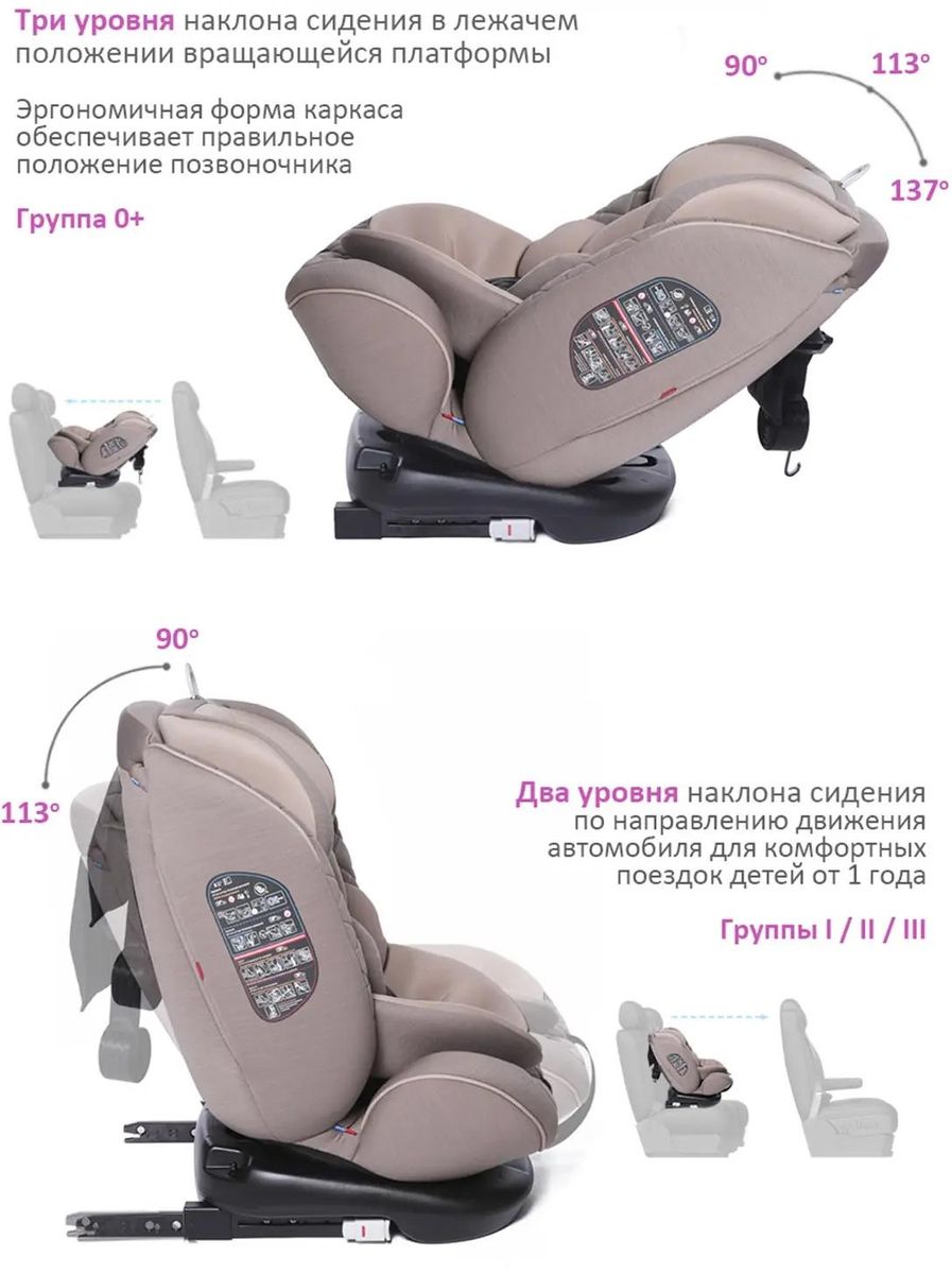 Автокресло детское BABYCARE Shelter, Sand Brown/Beige, коричневый, 0/1/2/3  – купить в Ситилинк | 1734293