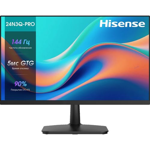 23.8" Монитор Hisense 24N3Q-PRO, 1920x1080, IPS, 144Гц, 1хHDMI, 1хDP, черный