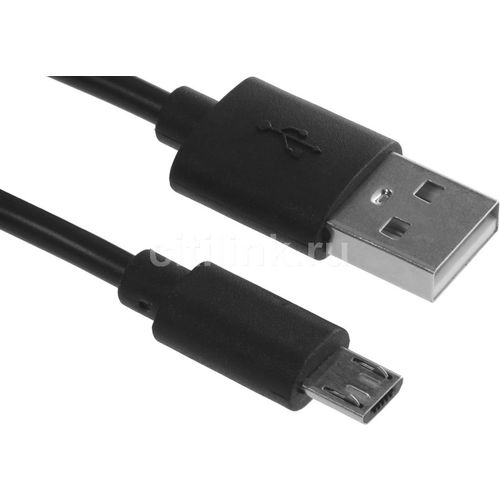 Кабель BORASCO micro USB (m) — USB (m), 2м, 2A, черный [21973]