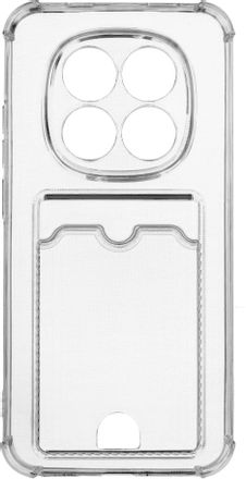 Чехол (клип-кейс) ZIBELINO Silicone Card Holder, для Xiaomi Redmi Note 15 Pro, прозрачный [zsch-xia-note15-pro-cam-trn]