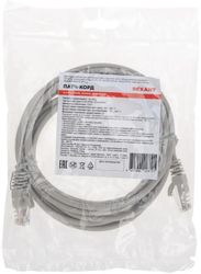 Патч-корд REXANT вилка RJ-45, вилка RJ-45, кат.5E, LSZH, 3м, серый