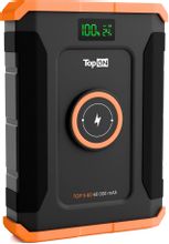 Изображение товара Электростанция портативная TopON TOP-X60 60000mAh 10A QC3.0/PD 3xUSB беспров.зар. черный/оранжевый (