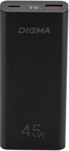 Изображение товара Внешний аккумулятор (Power Bank) Digma DGPF10E,  10000мAч,  черный [dgpf10e45abk]