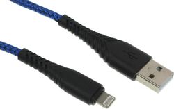 Кабель BORASCO Fishbone, Lightning (m) - USB (m), 1м, синий