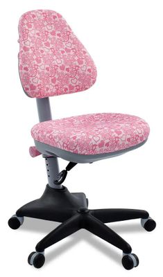 Кресло детское Бюрократ KD-2, на колесиках, ткань, розовый [kd-2/pk/hearts-pk]
