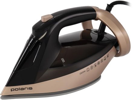 Утюг Polaris PIR 2852AK 3m, 2800Вт, с автоотключением, черный и золотистый