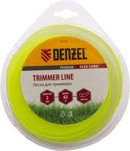 Изображение товара Леска для садовых триммеров DENZEL 96118 2мм 63м высокой прочности
