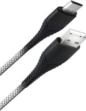 Изображение товара Кабель BORASCO Fishbone 1м USB для зарядки и передачи данных в сером цвете