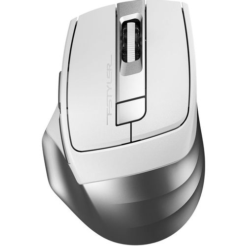 Мышь беспроводная A4TECH Fstyler FB35S, Bluetooth/Радио, оптическая, USB, 2000dpi, белый и серый [fb35s usb icy white]