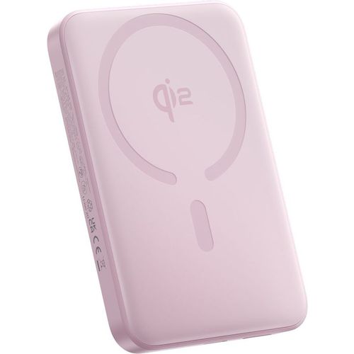 Внешний аккумулятор (Power Bank) BASEUS EnerFill FM12 Qi2, 10000мAч, розовый [e0028502]