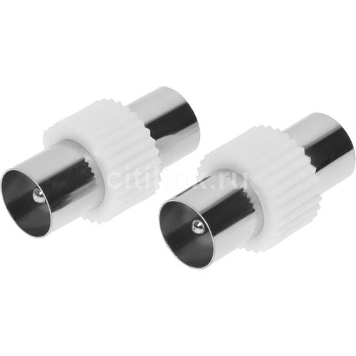 Адаптер антенный PREMIER 4-400/2, Coax (m) - Coax (m), 75Ом, серебристый