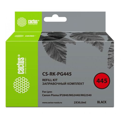 Заправочный набор Cactus CS-RK-PG445, для Canon, 30мл, черный