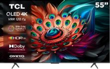 55" Телевизор TCL 55C655-CN, QLED, 4K Ultra HD, черный, СМАРТ ТВ, Google TV