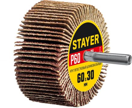 Лепестковый шлифкруг Stayer 36608-060,  универсальный