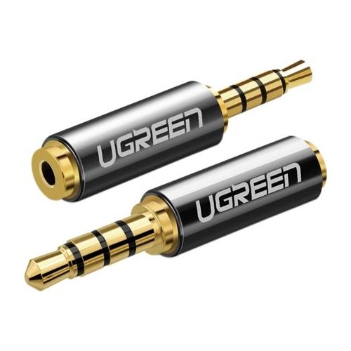 Адаптер аудио UGREEN 20502, Jack 3.5 (f) — Jack 2.5 (m), 0.05м, GOLD, ф/фильтр, серый — цена и наличие Адаптер аудио UGREEN 20502, Jack 3.5 (f) — Jack 2.5 (m), 0.05м, GOLD, ф/фильтр, серый