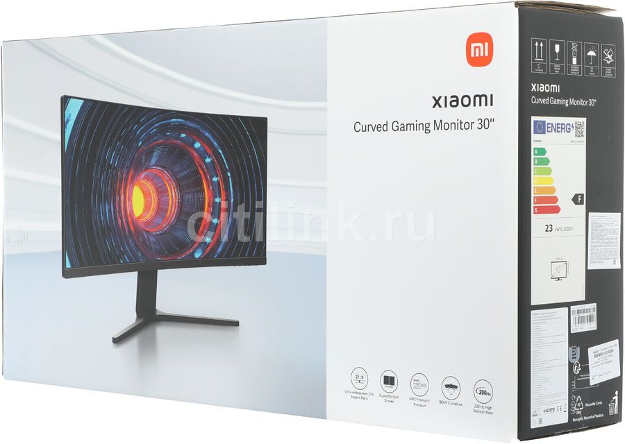 Монитор Xiaomi Curved Gaming Monitor 30, черный [bhr5116gl](Б/У) – купить  в Ситилинк | M00258692