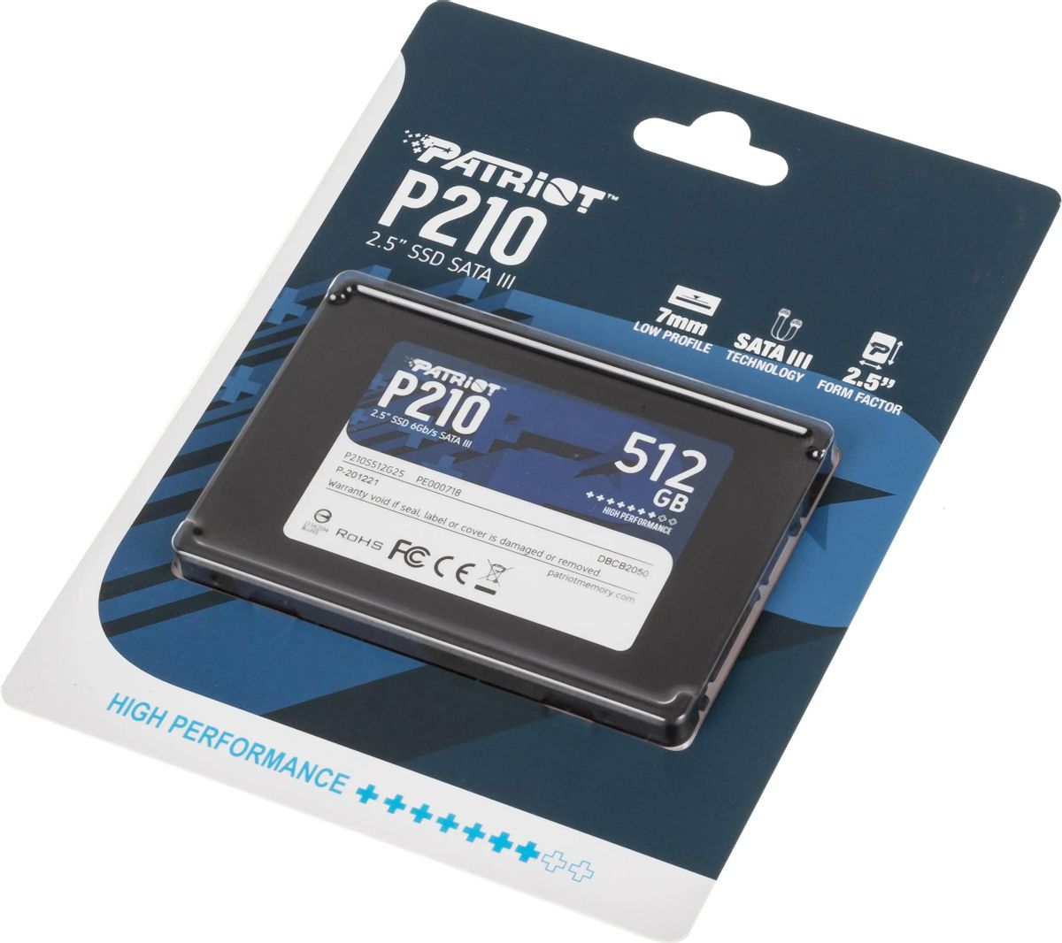 Patriot P210 512GB Internal SSD - SATA 3 2.5 - Solid State Drive -  P210S512G25