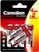 Изображение товара Батарейки CAMELION Plus Alkaline AA 4+2 шт высокая надежность и длительный срок службы