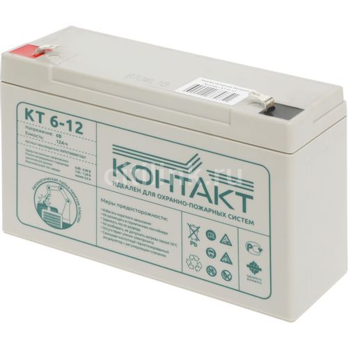 Аккумуляторная батарея КОНТАКТ КТ 6-12 для ИБП, 6В, 12Ач [kntkt0600012s48]
