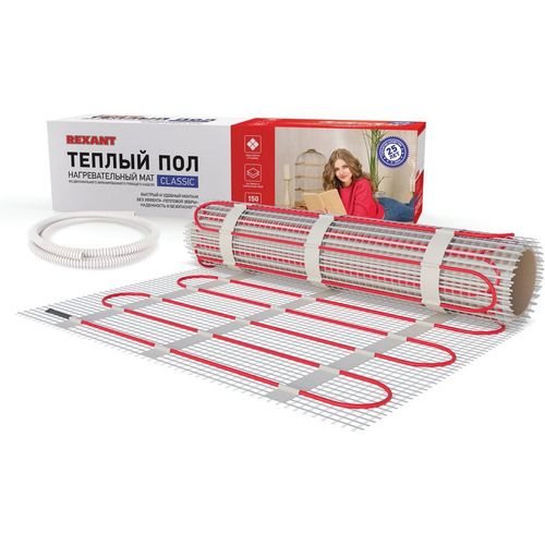Мат нагревательный Rexant Classic 14м2 28м 2100Вт белый (51-0526-2)