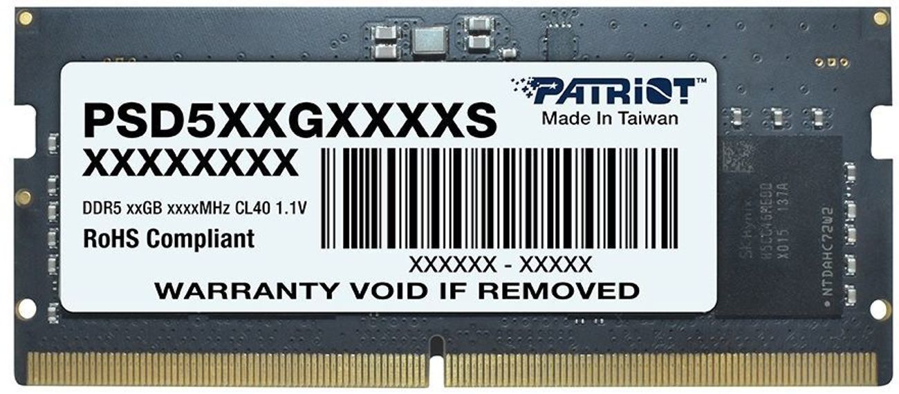 Оперативная память Patriot PSD532G48002S DDR5 -  1x 32ГБ 4800МГц, для ноутбуков (SO-DIMM),  Ret