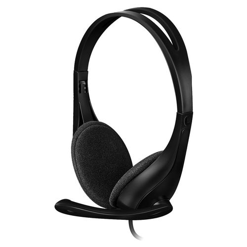 Гарнитура A4TECH HU-9, для компьютера, накладные, проводные, черный [hu-9 (black)]