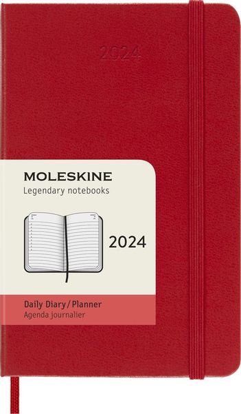 Ежедневник Moleskine Classic  датированный,  400стр.,  Pocket,  красный