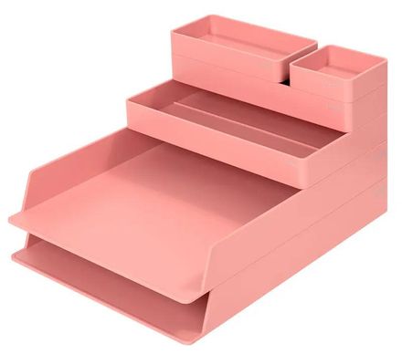 Органайзер настольный Deli Nusign ENS001pink,  пластик,  розовый
