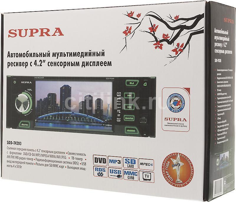 Автомагнитола Supra SDD-T4200(восстановленный) – купить в Ситилинк | R43864