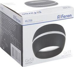 Светильник FERON 41510, 12 Вт, черный/черный