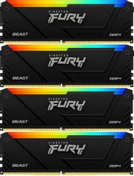 Изображение товара Оперативная память Kingston Fury Beast KF432C16BB2AK4/32 DDR4 - 4x 8ГБ 3200МГц, DIMM, Ret Изображение товара Оперативная память Kingston Fury Beast KF432C16BB2AK4/32 DDR4 - 4x 8ГБ 3200МГц, DIMM, Ret