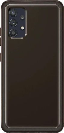 Чехол (клип-кейс) Samsung Soft Clear Cover, для Samsung Galaxy A32, противоударный, черный [ef-qa325tbegru]