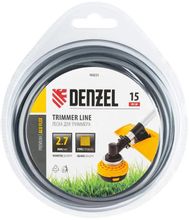 Изображение товара Леска для садовых триммеров DENZEL Aluflex 2.7мм 15м