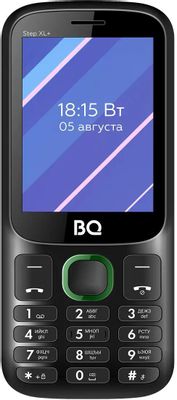 Сотовый телефон BQ Step XL+ 2820, черный/зеленый – купить в Ситилинк ...