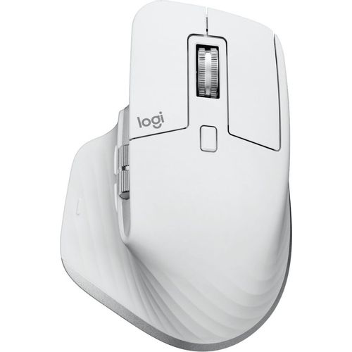 Мышь беспроводная Logitech MX Master 3S, Bluetooth/Радио, оптическая, USB, 8000dpi, светло-серый [910-006562]
