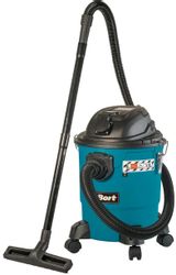 Изображение товара Пылесос строительный Bort BSS-1220-P cинего цвета с розеткой для инструмента Изображение товара Пылесос строительный Bort BSS-1220-P cинего цвета с розеткой для инструмента