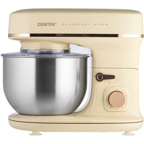 Миксер планетарный CENTEK CT-1139, 1300Вт, бежевый/розовый [ct-1139 beige]