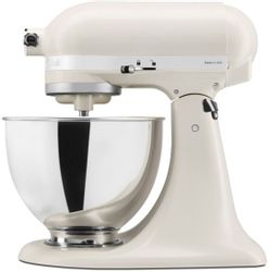 Миксер планетарный KitchenAid Classic 5KSM95PSEPL, 275Вт, белый/серебристый
