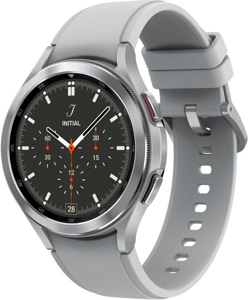Смарт-часы Samsung Galaxy Watch 4 Classic 46мм,  1.4",  серебристый / серебристый [sm-r890nzsacis]