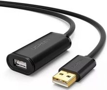 Изображение товара Кабель USB 2.0 UGREEN US121 5м черный ферритовый фильтр круглой формы