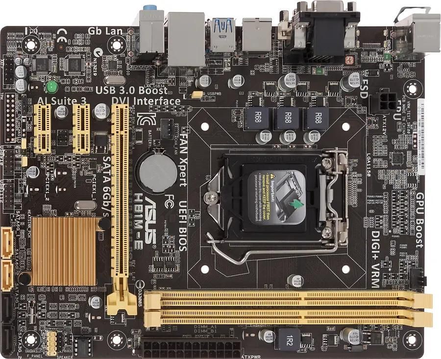 ASUS H81M E LGA 1150 Intel H81 mATX Ret 805710