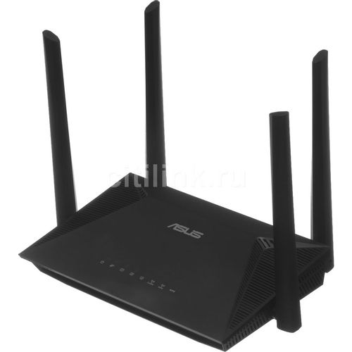 Wi-Fi роутер ASUS RT-AX52 Pro, Wi-Fi 6, AX3000, 2.4/5ГГц, 3 LAN, черный