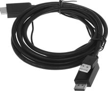 Изображение товара Кабель-переходник аудио-видео Buro HDMI (m) -  DisplayPort (m),  2м, GOLD,  черный [hdmi-dp-2m]