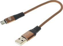 Изображение товара Кабель Digma micro USB (m) -  USB (m),  0.15м,  2A,  коричневый [microusb-0.15m-blk]