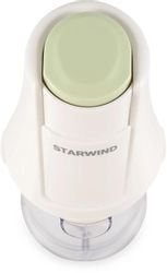 Измельчитель электрический StarWind SCP1010, 0.36л, 250Вт, белый/зеленый